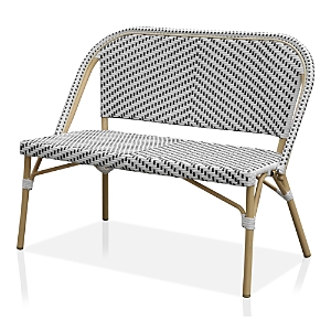 Sparrow & Wren Sylvestri Faux Rattan Outdoor Bench- 4259090