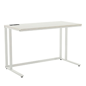 Furniture Of America Wright Light Oak and White Writing Desk with Usb Ports- 4424868