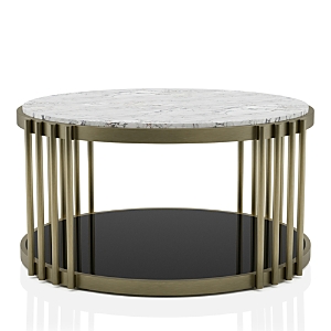 Furniture Of America Athens Black and Glossy White Coffee Table- 4424951
