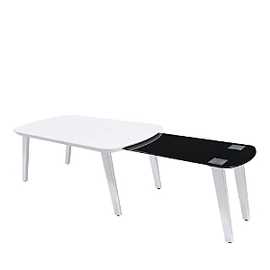 Furniture Of America Hartford White and Chrome Expandable Coffee Table- 4424928