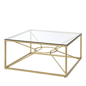 Furniture Of America Floyd Gold Tone and Clear Coffee Table- 4424948