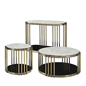 Furniture Of America Athens Black and Glossy White 3 Piece Coffee Table Set- 4424950