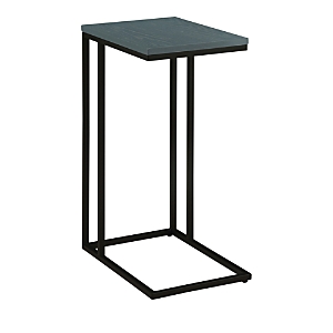 Furniture Of America Bleecker Antique Blue and Black C-Shaped End Table- 4424837
