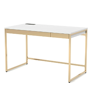 Furniture Of America Gallway White Writing Desk with Usb Ports- 4424898
