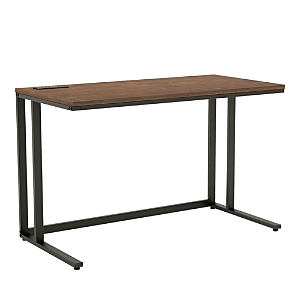 Furniture Of America Sanford Walnut and Black Writing Desk with Usb Ports- 4424878