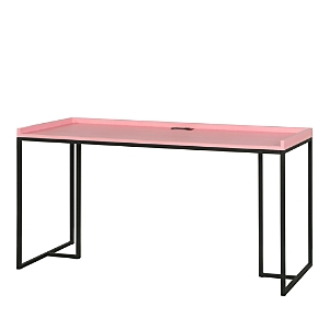 Furniture Of America Hinsdale Pink Computer Desk with Usb Ports- 4424901