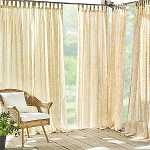Elrene Home Fashions Verena Floral Indoor/Outdoor Sheer Adhesive Loop Tab Top Window Curtain Panel, 52 x 108- 4450755
