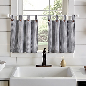 Elrene Home Fashions Tucker Ticking Stripe Window Tier Pair, 30 x 36- 4450784