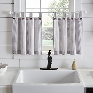 Elrene Home Fashions Tucker Ticking Stripe Window Tier Pair, 30 x 36- 4450784