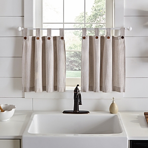 Elrene Home Fashions Tucker Ticking Stripe Window Tier Pair, 30 x 36- 4450784