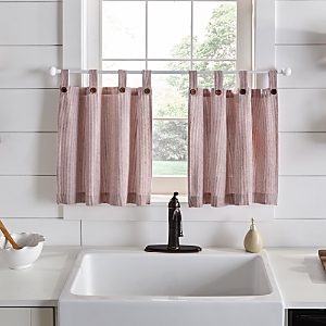 Elrene Home Fashions Tucker Ticking Stripe Window Tier Pair, 30 x 36- 4450784