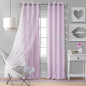 Elrene Home Fashions Aurora Kids Room Darkening Layered Sheer Curtain Panel, 52 x 108- 4450217