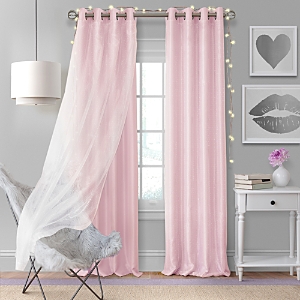 Elrene Home Fashions Aurora Kids Room Darkening Layered Sheer Curtain Panel, 52 x 63- 4942128