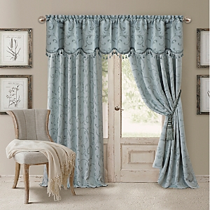 Elrene Home Fashions Mia Jacquard Scroll Blackout Window Curtain Panel, 52 x 84- 4942115