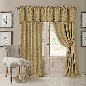 Elrene Home Fashions Mia Jacquard Scroll Blackout Window Curtain Panel, 52 x 84- 4942115