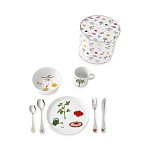 Degrenne Paris Eveil Gourmand Child's 7-Piece Dinnerware and Cutlery Gift Set- 4559862