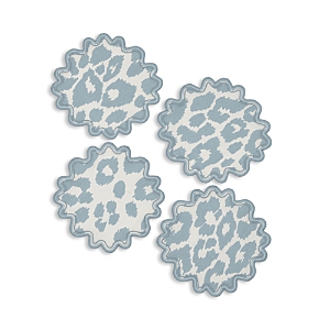 Matouk Iconic Leopard 6 Round Cocktail Napkins, Set of 4- 4572068