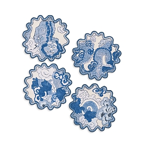 Matouk Magic Mountain 6 Round Cocktail Napkins, Set of 4- 4572069