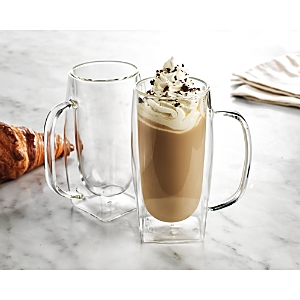 Godinger Contessa Double Walled Latte Mug, Set of 2- 4666210