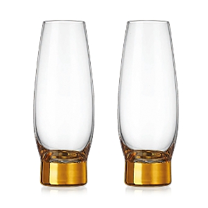 Godinger Column Gold Flutes, Set of 2- 4656674