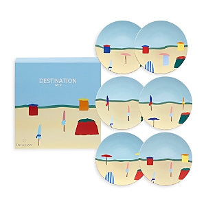 Degrenne Paris Destination Mer Round Plates, Set of 6- 4733793