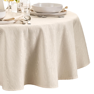 Elrene Home Fashions Continental Solid Texture Water and Stain Resistant Round Tablecloth, 70- 4753503