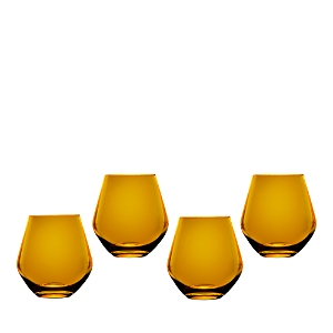 Godinger Meridian Stemless Amber Glasses, Set of 4- 4666195