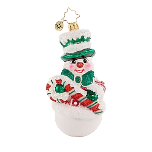 Christopher Radko Candy Cane Entertainer Snowman Ornament- 4718121