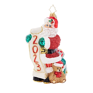 Christopher Radko Holly Jolly 2023 Santa Ornament- 4718139