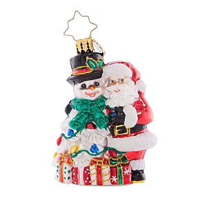 Christopher Radko Frosty Duo Snowman and Santa Ornament- 4718130