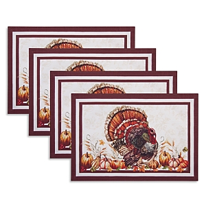 Elrene Home Fashions Autumn Heritage Turkey Engineered Placemats, Set of 4- 4828865