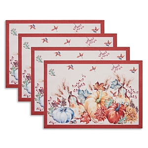 Elrene Home Fashions Botanical Harvest Pumpkin Engineered Placemats, Set of 4- 4828894