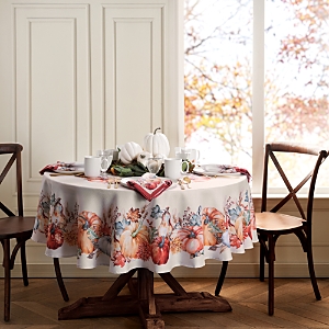 Elrene Home Fashions Botanical Harvest Pumpkin Engineered Tablecloth, 60 x 84 Oval- 4828889