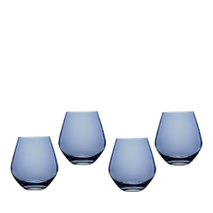 Godinger Meridian Blue Stemless Glasses, Set of 4- 4666194