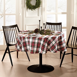 Elrene Home Fashions Christmas Classic Holiday Plaid Cotton Tablecloth, 70 Round- 4460114