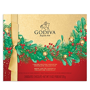 Godiva Holiday Wreath Chocolate Assortment Gift Box, 18 Piece- 4836285