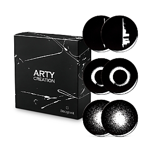 Degrenne Paris Arty Creation Gift Boxed Round Plates, Set of 6- 4880337
