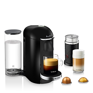Nespresso VertuoPlus Deluxe by Breville with Aeroccino Milk Frother, Classic Black- 3367006