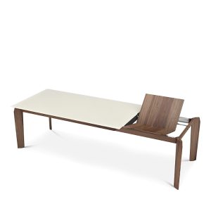 Huppe Magnolia 76 Extension Lacquered Glass Top Dining Table