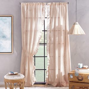 Peri Home Arabella Rod Pocket Curtain Panel, 50 x 95