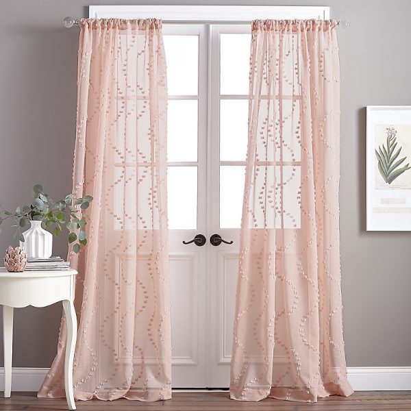 Peri Home Dixon Wave Rod Pocket Curtain Panels, 50 x 63