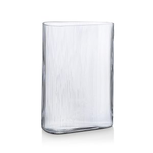 Nude Glass Mist Tall Vase Clear
