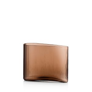 Nude Glass Mist Vase Wide Caramel