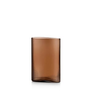 Nude Glass Mist Caramel Short Vase