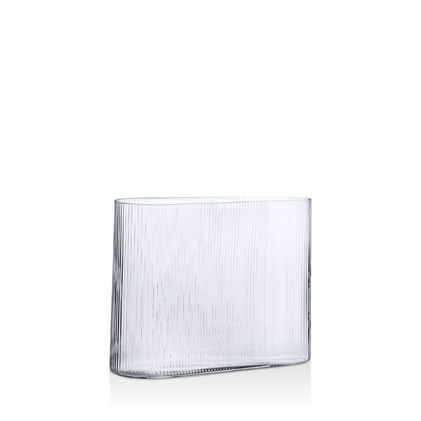 Nude Glass Mist Wide Vase Clear