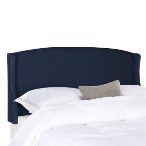 Safavieh Austin Navy Linen Headboard -Queen Size