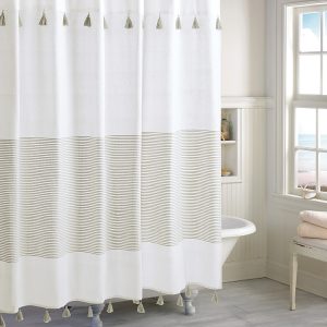 Peri Home Panama Stripe Shower Curtain