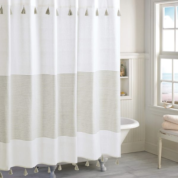 Peri Home Panama Stripe Shower Curtain