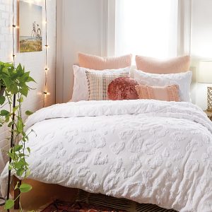 Peri Home Chenille Leopard Duvet Set, Full/Queen