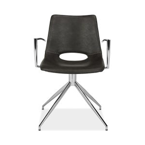 Safavieh Dawn Midcentury Modern Leather Swivel Office Arm Chair